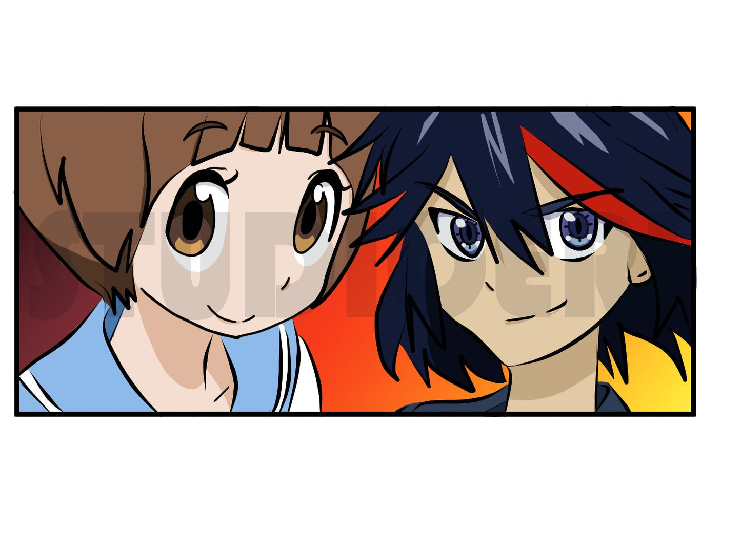 Kill La Kill Sticker | Ryuko Matoi and Mako Mankanshoku