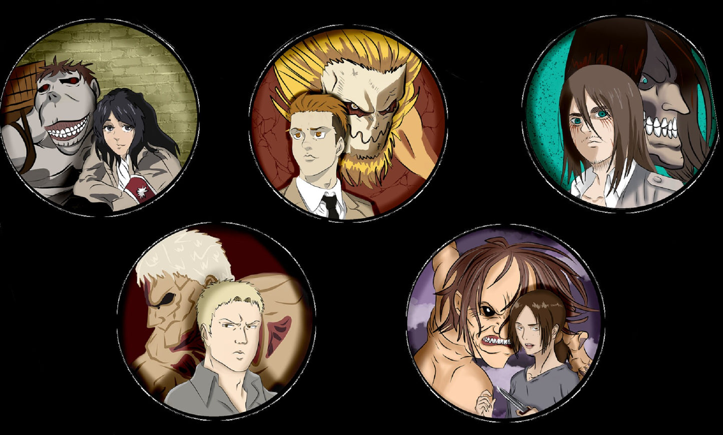 Titan Shifters AOT Pin Back Buttons with Free Sticker