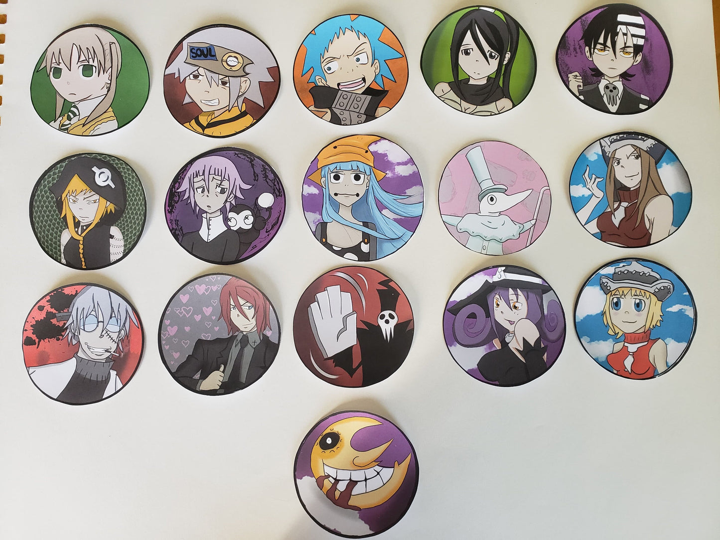 Soul Eater Pin Back Button Collection