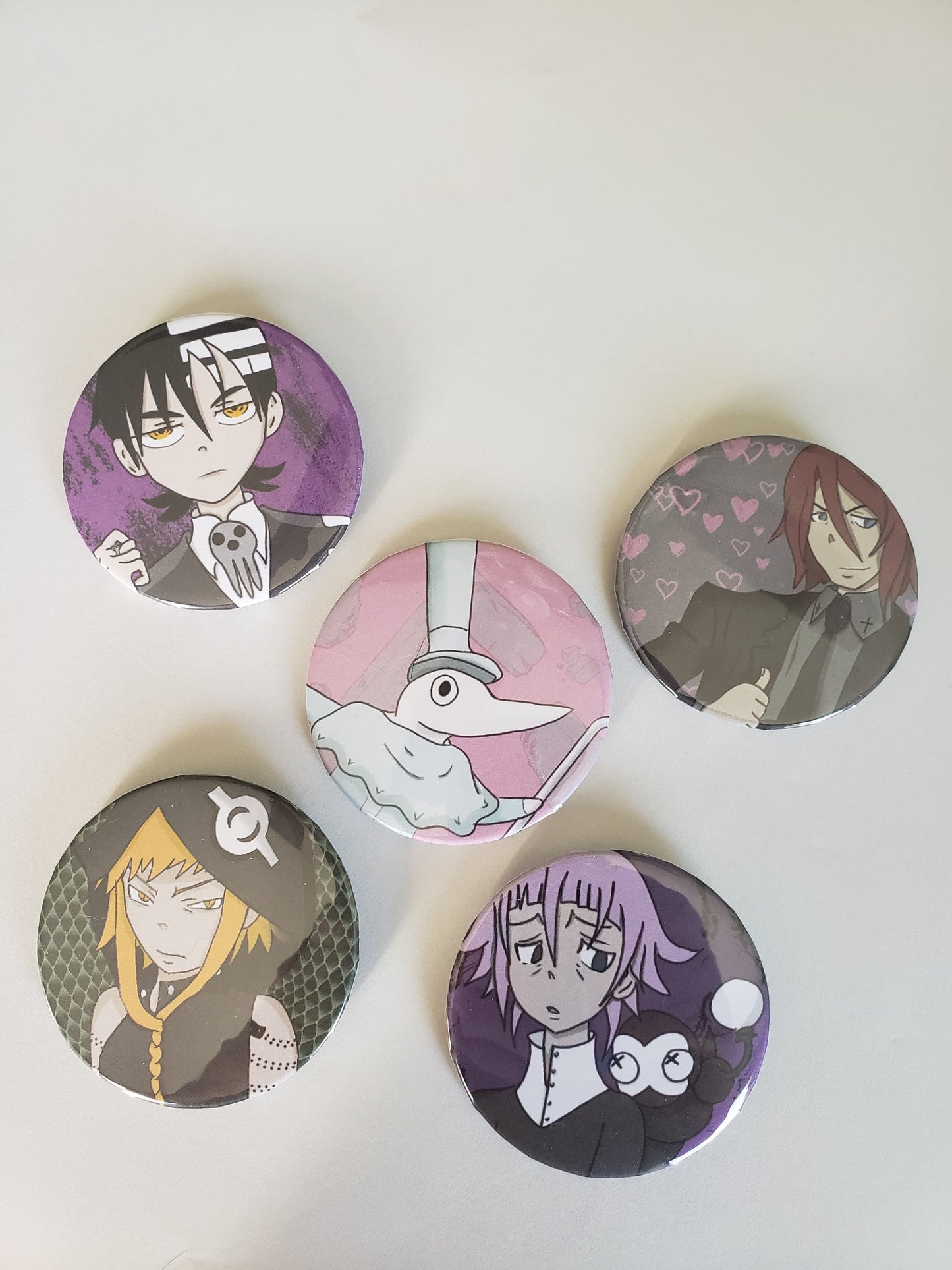 Soul Eater Pin Back Button Collection