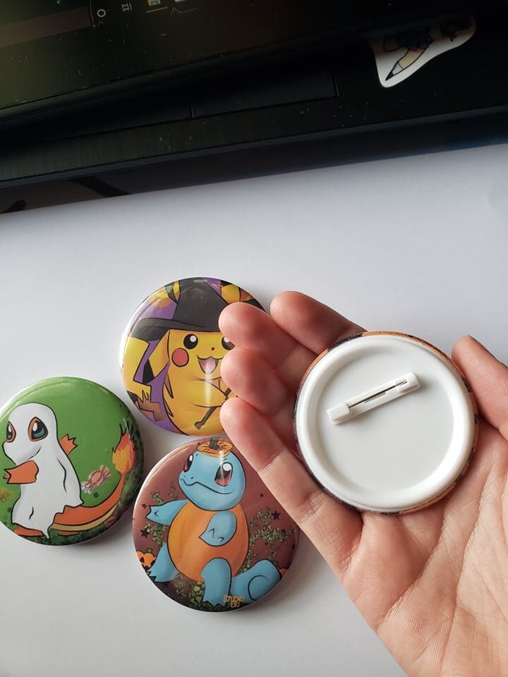 Halloween Pokemon Large 2.25 inch Pinback Buttons with FREE MINI PIN!