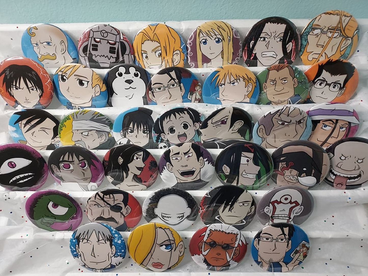 Fullmetal Alchemist Brotherhood Pin Back Buttons