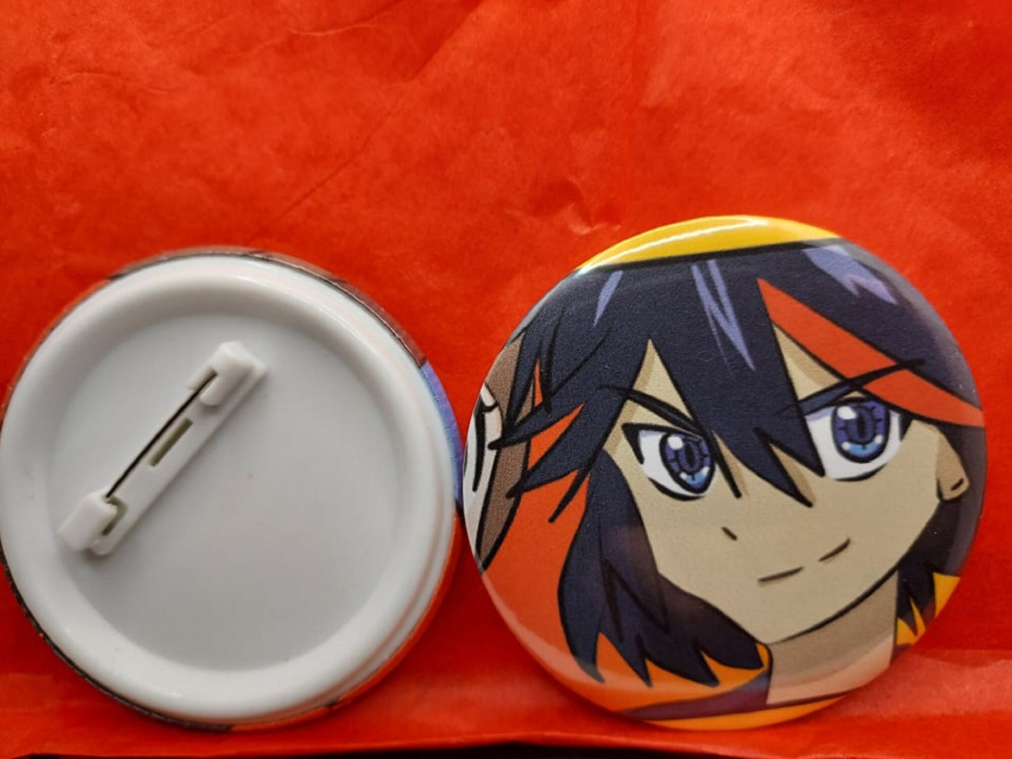 Mako and Ryuko Best Friend Pin Back Buttons