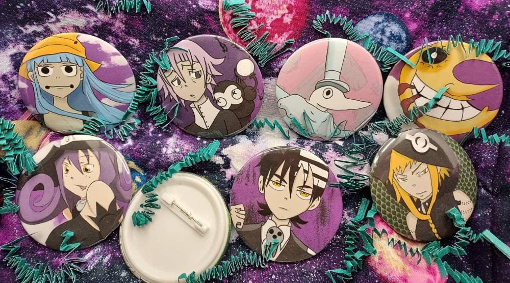 Soul Eater Pin Back Button Collection