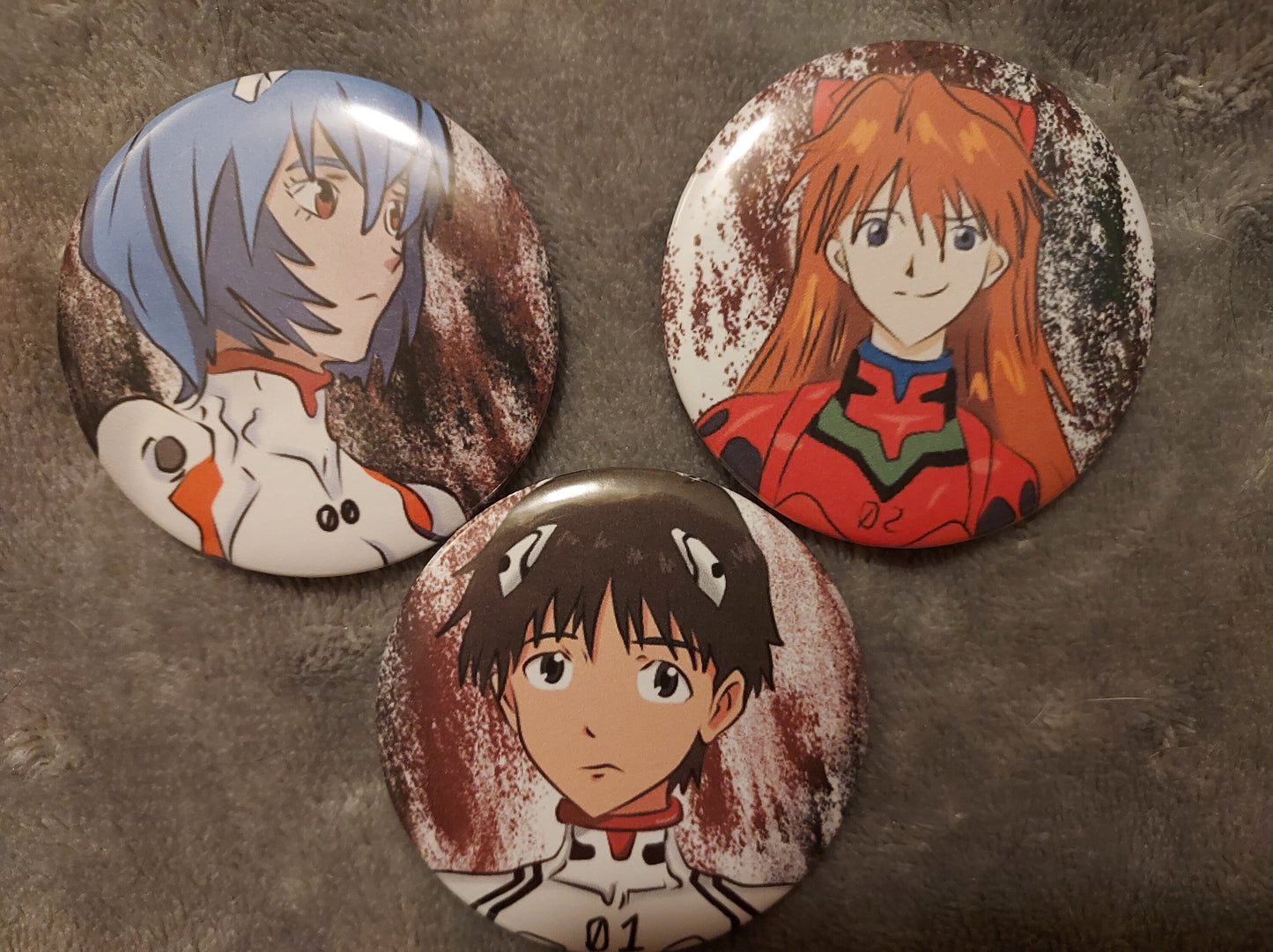 Evangelion 2.25 inch Pin Back Buttons