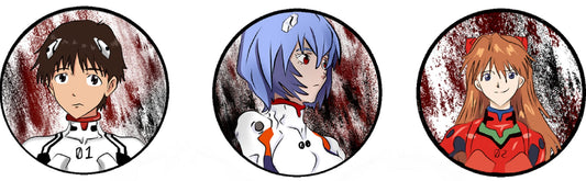 Evangelion 2.25 inch Pin Back Buttons